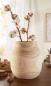 Preview: Dekovase "Wood", bauchig, aus naturbelassenem Paulownia Holz, 24 cm hoch, Vase für Trockenblumen, Holzvase, Tischvase