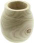 Preview: Dekovase "Wood", bauchig, aus naturbelassenem Paulownia Holz, 24 cm hoch, Vase für Trockenblumen, Holzvase, Tischvase