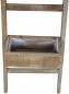 Preview: Pflanzleiter "Rustikal" aus recyceltem Holz, 110 cm hoch, mit 2 Pflanzkästen, Balkon & Gartendeko für Draußen, Blumenkasten, Hochbeet
