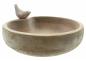 Preview: Vogeltränke aus Terracotta im Antik-Look, Ø 32 cm, mit Zier-Vogel, Futterstelle, Wassertränke, Wasserschale, Gartendeko für Draußen