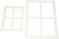 Preview: 2 Dekofenster aus Holz im Shabby Look, weiß, Deko Fensterrahmen, Holzfenster, Sprossenfenster