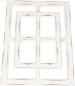 Preview: 2 Dekofenster aus Holz im Shabby Look, weiß, Deko Fensterrahmen, Holzfenster, Sprossenfenster