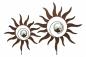 Preview: 2x Gartenstecker "Kugelsonne" aus Metall in Rost Optik, 103 & 127 cm hoch, Dekostecker, Gartendeko für Draußen