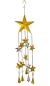Preview: Windspiel "Sterne" aus Metall, silber / gold, 58 cm hoch, Glockenspiel, Klangspiel, Dekohänger