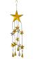 Preview: Windspiel "Sterne" aus Metall, silber / gold, 58 cm hoch, Glockenspiel, Klangspiel, Dekohänger
