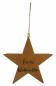 Preview: Outdoor Kerzenhalter "Stern" mit Schriftzug "Frohe Weihnachten" aus Metall mit Rost Finish, 45 cm hoch, Kerzenständer, Weihnachtsdeko, Gartendeko