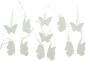 Preview: 12 Dekohänger "Schmetterling" aus Porzellan, weiß, 9 cm hoch, Schmetterlingsflügel zum hinhängen, Fensterdeko