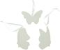 Preview: 12 Dekohänger "Schmetterling" aus Porzellan, weiß, 9 cm hoch, Schmetterlingsflügel zum hinhängen, Fensterdeko