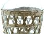 Preview: Vase "Geflecht" aus Glas in Flaschenform mit Seegras-Geflecht, 30 cm hoch, Blumenvase