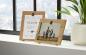 Preview: 2x Fotohalter "Wood" aus Holz, Aufsteller im Hoch- und Querformat, Kartenhalter mit Klammern, Bilderhalter