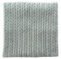 Preview: Kissenhülle "Zopfmuster" in grau, 45x45 cm, samtig weich, Kissenbezug mit Strickmuster, Zierkissenbezug