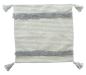 Preview: Kissenhülle "Stipes" mit Quasten 45x45 cm, creme / blau, Kissenbezug, Zierkissenbezug