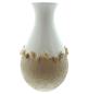 Preview: Dekovase "Muscheln" Ø 14x24 cm groß, weiß / beige, mit Muscheln verziert, Vase für Trockenblumen