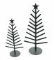 Preview: 2x Dekotanne aus Metall, schwarz, 30 + 40 cm hoch, Weihnachtsdekoration, Tischdekoration