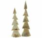 Preview: 2x Tannenbaum "Shabby" aus Holz, 30 + 37 cm hoch, Adventsdeko, Dekofigur