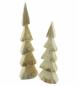Preview: 2x Tannenbaum "Shabby" aus Holz, 30 + 37 cm hoch, Adventsdeko, Dekofigur