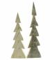 Preview: 2x Tannenbaum "Shabby" aus Holz, 30 + 37 cm hoch, Adventsdeko, Dekofigur