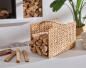 Preview: Kaminholzkorb aus Wasserhyazinthe, Feuerholzkorb, Holzkorb, Holz Tragekorb