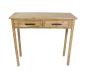 Preview: Beistelltisch "Natur" aus Holz, 90x34 cm, Telefontisch mit 2 Schubladen, Konsolentisch