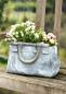 Preview: Blumentopf "Handtasche" in Stein Optik, Pflanztopf in Taschenform, Pflanzgefäß, Gartendeko für Draußen, Pflanzschale
