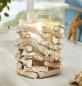 Preview: Windlicht "Maritima" aus Holz & Glas, 18 cm hoch, Kerzenhalter maritim, Vase, Blumenvase, Windlichtglas