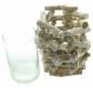 Preview: Windlicht "Maritima" aus Holz & Glas, 18 cm hoch, Kerzenhalter maritim, Vase, Blumenvase, Windlichtglas