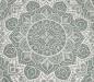 Preview: Bodenmatte "Mandala" in grün & beige, 60x90 cm, aus 50% Baumwolle, Teppich mit Fransen