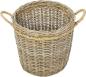 Preview: großer Rattankorb "Koboo Grey" 50 cm hoch, Rattan Aufbewahrungskorb, Wäschekorb, Spielzeugkorb, Übertopf