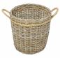 Preview: großer Rattankorb "Koboo Grey" 50 cm hoch, Rattan Aufbewahrungskorb, Wäschekorb, Spielzeugkorb, Übertopf
