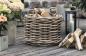Preview: großer Rattankorb "Rustikal" Ø 50 cm, Rattan Aufbewahrungskorb, Brennholzkorb, Spielzeugkorb, Übertopf