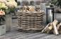 Preview: großer Rattankorb "Rustikal" Ø 50 cm, Rattan Aufbewahrungskorb, Brennholzkorb, Spielzeugkorb, Übertopf