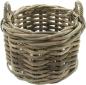Preview: großer Rattankorb "Rustikal" Ø 50 cm, Rattan Aufbewahrungskorb, Brennholzkorb, Spielzeugkorb, Übertopf
