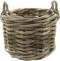Preview: großer Rattankorb "Rustikal" Ø 50 cm, Rattan Aufbewahrungskorb, Brennholzkorb, Spielzeugkorb, Übertopf