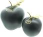 Preview: Apfel "Black" aus Porzellan, matt schwarz + gold, 11 + 14 cm hoch, Dekofigur, Tischdeko, Dekoobst