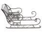 Preview: Großer Schlitten "Nostalgie" aus Metall, braun mit Antik Finish, 116 cm lang, Dekoschlitten, Weihnachtsdeko, Gartendeko für Draußen
