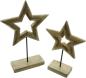 Preview: 2x Weihnachtsdeko "Stern" aus Mango Holz, 25 + 31 cm hoch, Dekofigur, Fensterdeko, Sternendeko