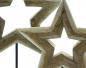 Preview: 2x Weihnachtsdeko "Stern" aus Mango Holz, 25 + 31 cm hoch, Dekofigur, Fensterdeko, Sternendeko