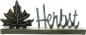 Preview: Schriftzug "Herbst" aus Mango Holz & Aluminium, 35 cm breit, Herbstdeko, Dekobuchstaben