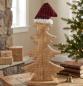 Preview: Dekofigur Tanne "Zipfelmütze", aus Holz, 40 cm hoch, Weihnachtsdeko, Tischdeko