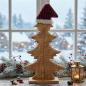 Preview: Dekofigur Tanne "Zipfelmütze", aus Holz, 40 cm hoch, Weihnachtsdeko, Tischdeko