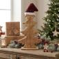 Preview: Dekofigur Tanne "Zipfelmütze", aus Holz, 40 cm hoch, Weihnachtsdeko, Tischdeko