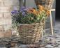 Preview: Pflanzkorb "Spaltrattan" Ø 35x25 cm groß, aus Rattan, rund, Blumentopf, Pflanzkübel, Pflanztopf für Draußen, Blumenkübel