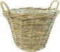Preview: Pflanzkorb "Spaltrattan" Ø 35x25 cm groß, aus Rattan, rund, Blumentopf, Pflanzkübel, Pflanztopf für Draußen, Blumenkübel