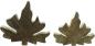 Preview: 2x Deko Blatt "Geflammt" aus Mango Holz, 12 + 16 cm hoch, Herbstdeko, Tischdeko, Fensterdeko
