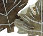Preview: 2x Deko Blatt "Geflammt" aus Mango Holz, 12 + 16 cm hoch, Herbstdeko, Tischdeko, Fensterdeko