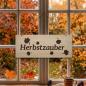 Preview: Schild "Herbstzauber" aus MDF, 50x20 cm, Dekoschild, Wandschild, Fensterdeko, Türschild