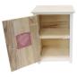 Preview: kleiner Schrank "Landherz" aus Holz, weiß gekalkt, 40x31x57 cm, Flurkommode, Kommode, Nachtschrank
