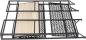 Preview: Regal "Simply Modern" aus Metall, schwarz & MDF, klappbar, Standregal mit 3 Böden, Badregal, Küchenregal