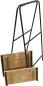 Preview: Regal "Modern" aus Metall, schwarz + 2 Böden aus recyceltem Holz, Blumenregal, Etagere, Pflanzenständer