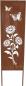 Preview: Metallschild "Blumen & Schmetterlinge" mit Echtrost Finish, 117 cm hoch, Dekoschild, Gartenstecker, Gartenschild